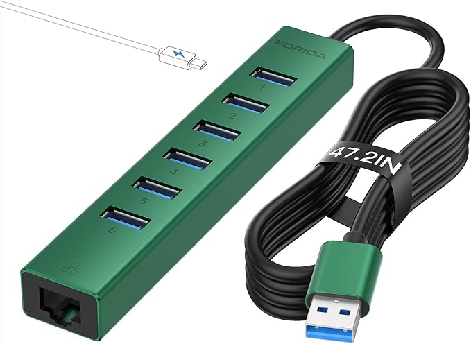 7 Ports USB 3.0 Hub, USB to Network HUB by FORIDA-Besttecforusbhubdockingstation