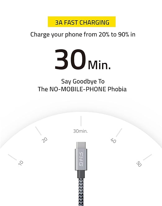 FHG USB-C to USB-C Cable - 6FT - Image 2