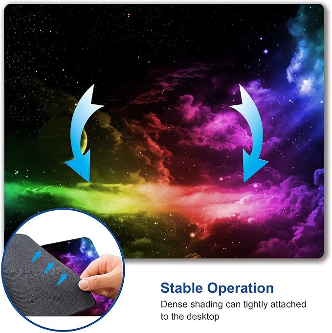 Mouse Pad, Gaming Mouse Pad, Galaxy Mouse Pad, Aurora Light Pattern Green and - Image 6