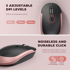 Wireless Keyboard and Mouse, Vssoplor 2.4GHz Rechargeable Compact Quiet - Image 5