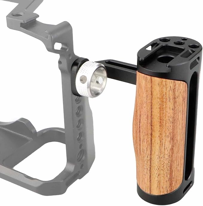Locating Side Handle for ARRI Mount, Left/Right Mini Wooden Handgrip for DSLR - Image 5