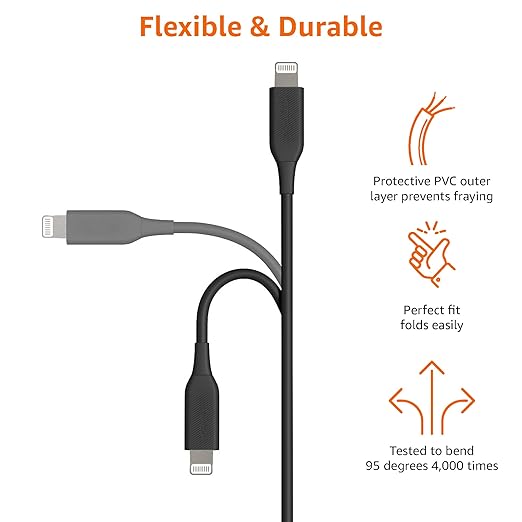 Amazon Basics USB-2.0 Type C to Lightning Cable, 3 Feet - Image 4
