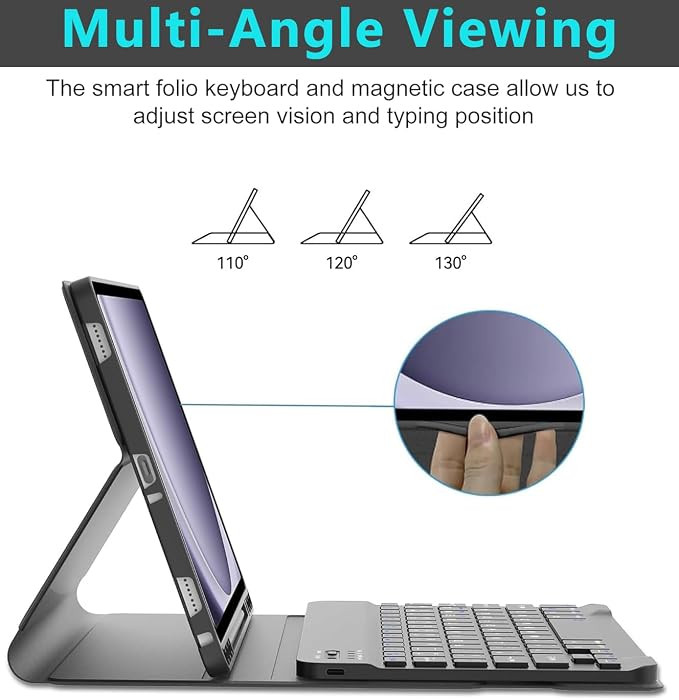 Keyboard Case for Samsung Galaxy Tab A9 Plus 5G 11 inch 2023, Magnetic - Image 3