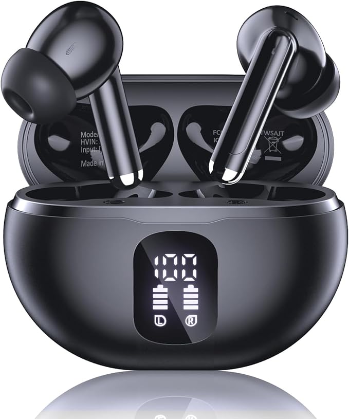Wireless Earbuds, Deep Bass Stereo Ear Buds Clear Calls by Unknown