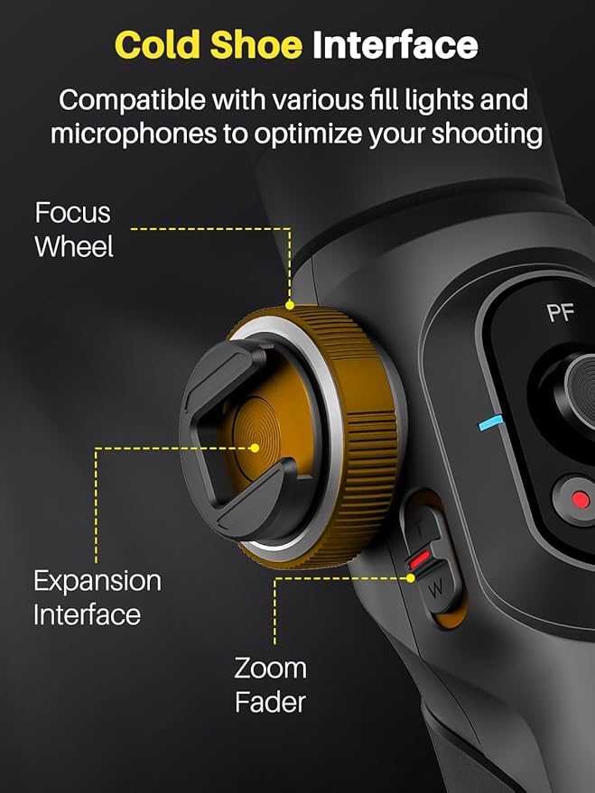 Professional Gimbal Stabilizer for Smartphone, Built-in 18CM Extension Rod and - Image 6