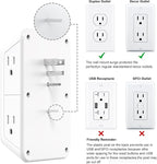 Wall Outlet Extender with Night Light, Power Plug Adapter Multi Plug Outlet - Image 9