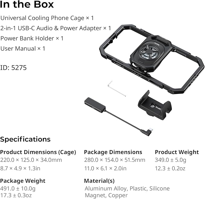 SmallRig Universal Hyper Chill Cooling Phone Cage - Image 7