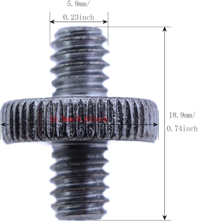 5PCS 1/4 Inch-20 to 1/4 Inch-20 Dual Head Adapter - Image 4