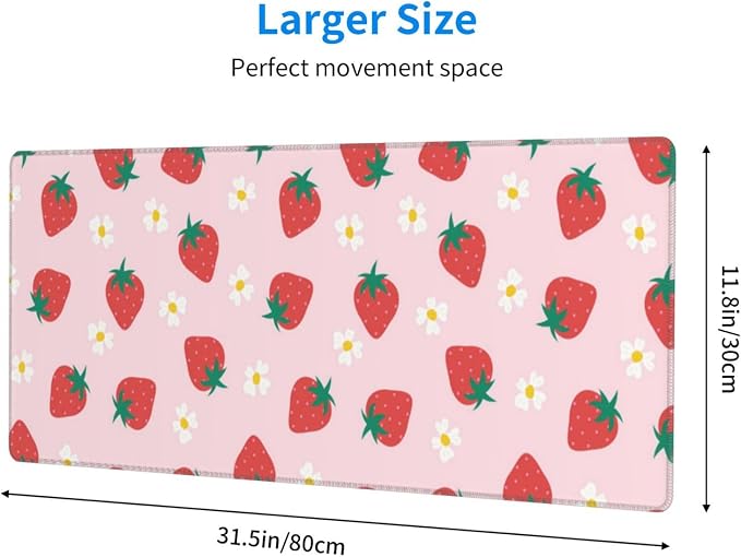 Gaming Mouse Pad Strawberry Desk Mat - Image 2