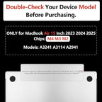 TWOLSKOO Compatible with M4 MacBook Air 15 inch Case 2025-2023 Released Model - Image 2