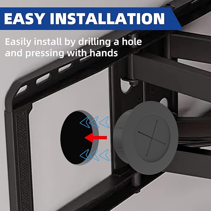 TV Wire Hider Kit for Wall Mount TV, Includes 2 Pass Throughs and Hole Saw - Image 6