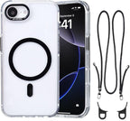 for iPhone 16e Case with Adjustable Phone Lanyard Strap, Compatible with MagSafe by QATYYY
