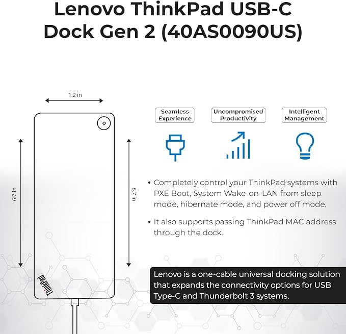 Lenovo 40AS0090USThinkpad Docking Station - Image 8