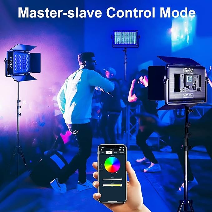 GVM 1300D RGB LED Video Light, 65W Video Lighting Kit - Image 5