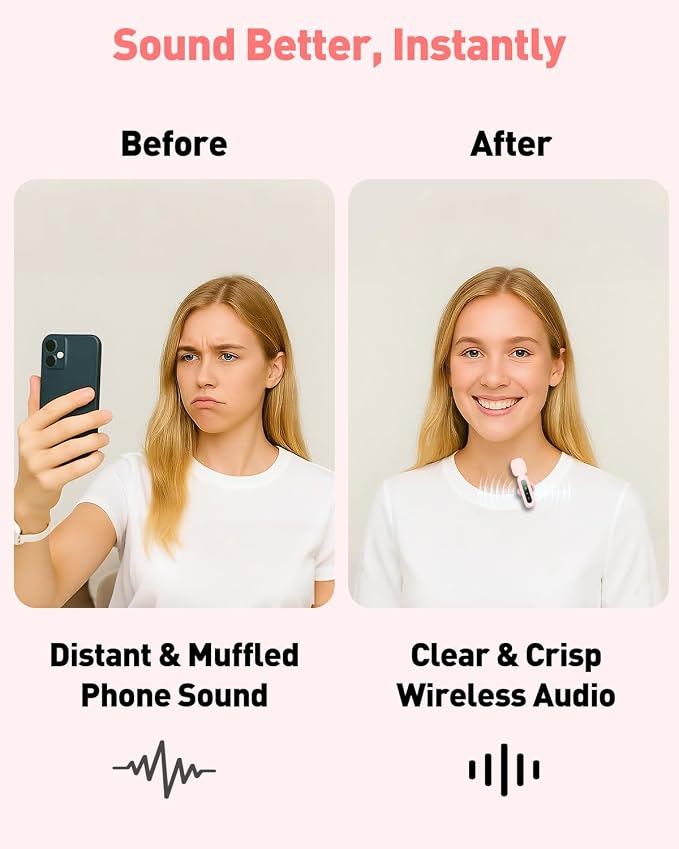 USB C Lavalier Microphone Wireless Mini Mic - Image 2