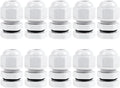 XHF 10 Pcs 1/4" IP68 Strain Relief Nylon Cord Grip NPT Cable Glands Adjustable by XHF