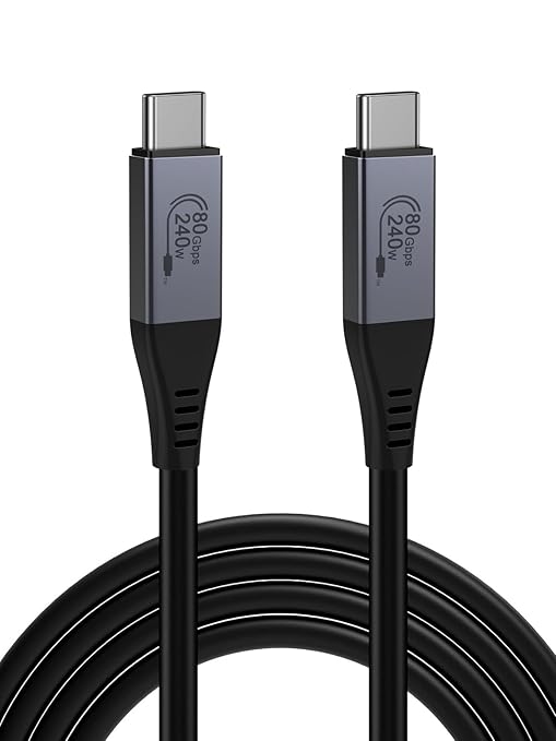 CableCreation 80Gbps USB 4 Cable 5FT, 120Gbps Bandwidth, 8K 60Hz Display by CableCreation