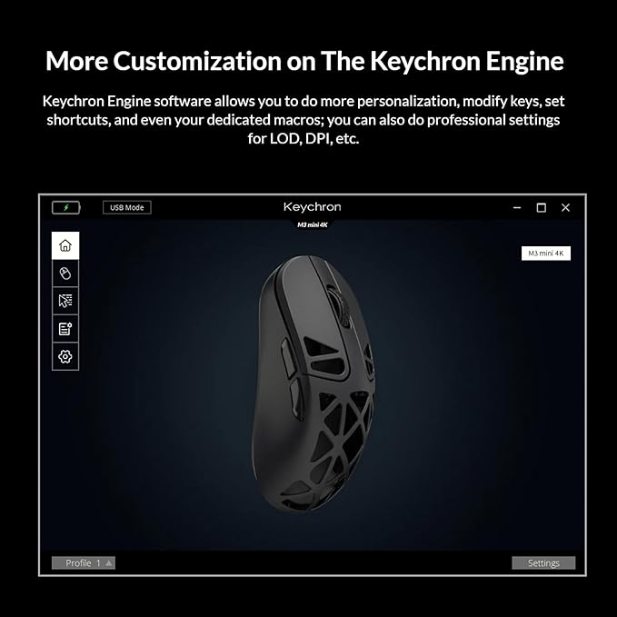 M3 Mini 4K Wireless Mouse Signature Edition 5.1/2.4 GHz/Wired Optical Mouse - Image 6