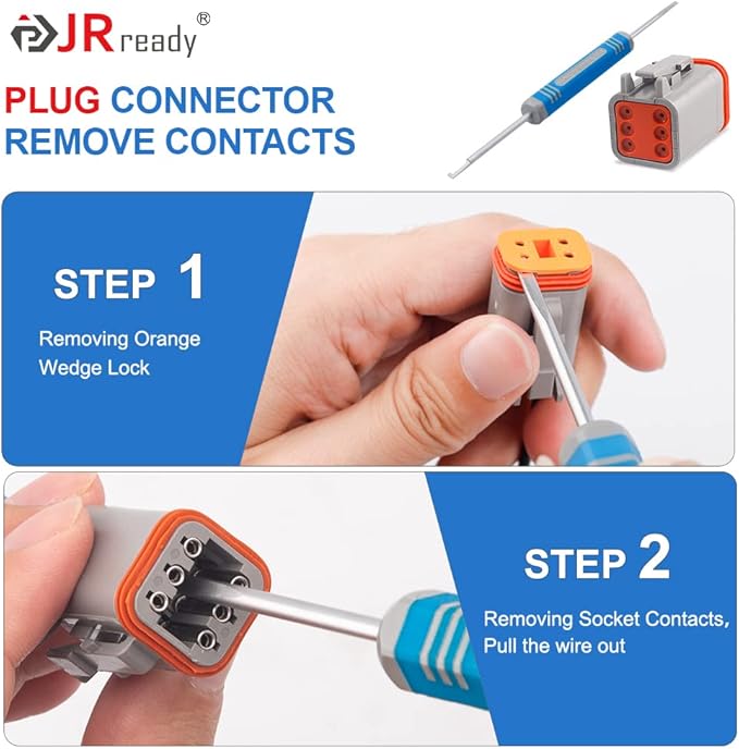 JRready DRK-RT1B Deutsch Pin Removal Tool, Pin Socket Contact/Wedgelock Removal - Image 4