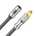 EMK Optical Cable Extension, 24K Gold-Plated Optical Audio Cable Toslink Female by EMK