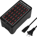 30 Port USB Charger, 150W/30A USB Smart Charger, 30-in-1 Desktop Charging hub by DeBangsi