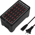 30 Port USB Charger, 150W/30A USB Smart Charger, 30-in-1 Desktop Charging hub by DeBangsi