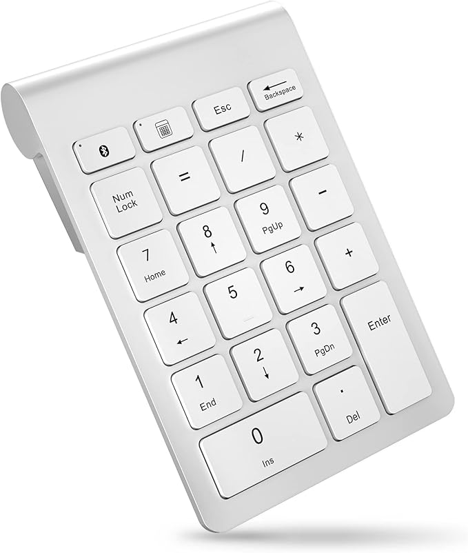 Foloda Bluetooth Number Pad for Laptop, Wireless Bluetooth 10 Key Numeric by Foloda