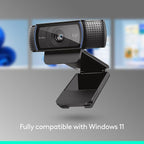Logitech C920x HD Pro Webcam, Full HD 1080p/30fps Video, HD Light Correction - Image 5