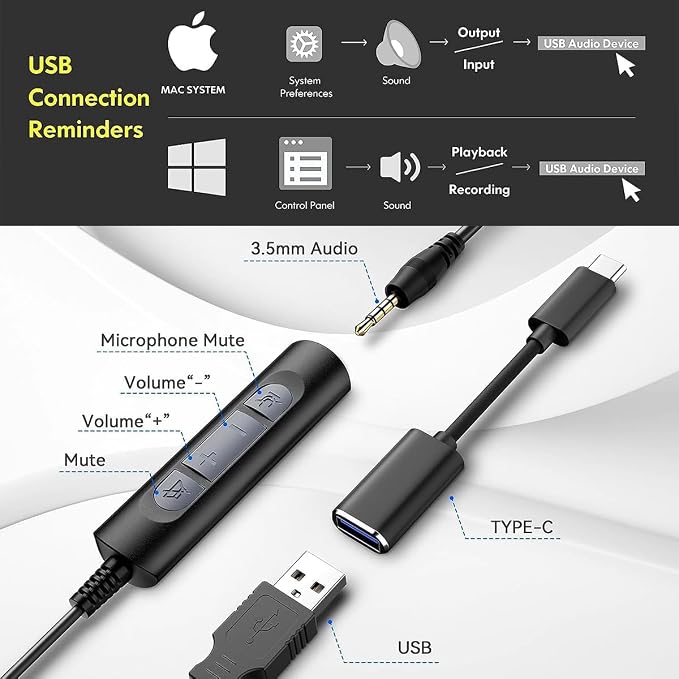 Headset wtih Mic, USB Headset - Image 6