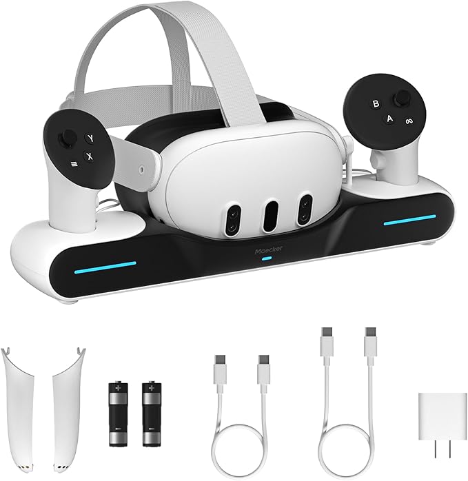 Charging Dock for Meta Quest 3 Charging Station Magnetic Charger for Meta Quest by Maecker