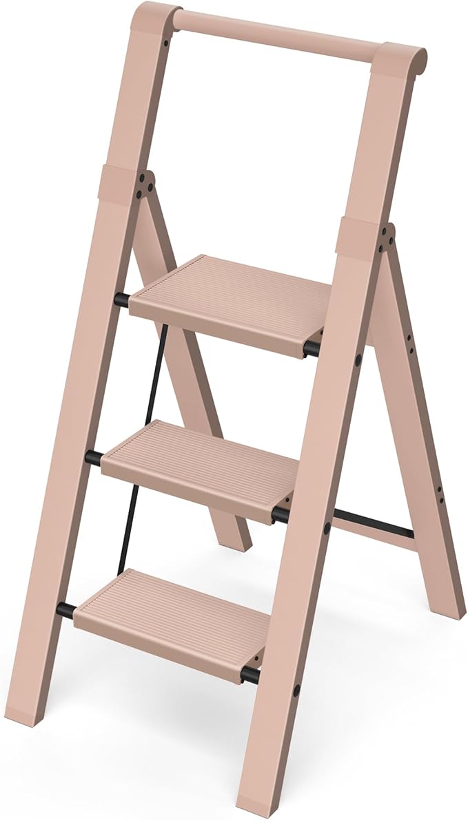 Taranta 3 Step Ladder, Lightweight Aluminum Step Stool by TARANTA