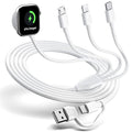 Multi Charging Cable 4 in 2 for Apple Watch Charger i-Phone, Travel 4 in 2 by HanCenDa