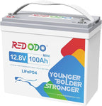 Redodo 12V 100Ah Mini LiFePO4 Battery, Smallest Lithium Battery by PrimeDayRedodoSaveup55