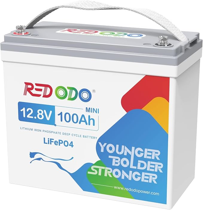 Redodo 12V 100Ah Mini LiFePO4 Battery, Smallest Lithium Battery by PrimeDayRedodoSaveup55