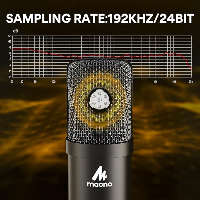 MAONO USB Microphone Kit 192KHZ/24BIT AU-A04T PC Condenser Podcast Streaming - Image 2