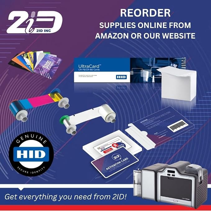 2ID Fargo HDP5000e Dual-Sided ID Card Printer 096640 | High-Definition and - Image 9
