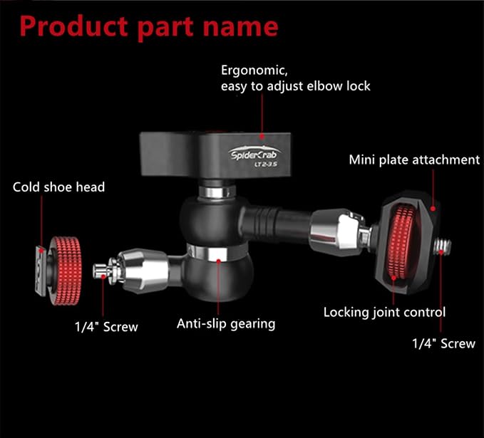 IFOOTAGE Magic Arm Clamp Adjustable Friction Power Articulating Magic Arm - Image 2