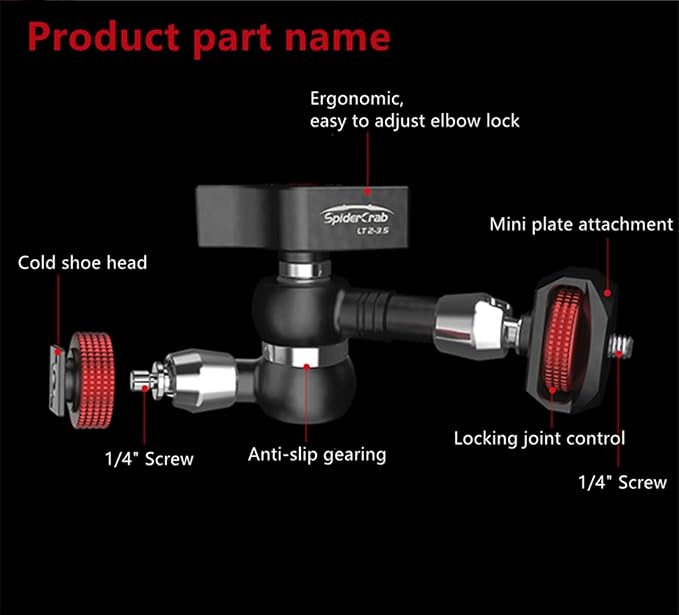 IFOOTAGE Magic Arm Clamp Adjustable Friction Power Articulating Magic Arm - Image 2
