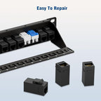 FGB 10Gbps Patch Panel 24 Port, Cat6 Keystone Patch Panel, 1U - Image 7