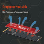 KingSpec XG7000 2TB NVMe SSD PCIe 4.0-7400MB/s Read Speed, 3D TLC NAND M.2 2280 - Image 3