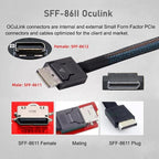 CY External Oculink SFF-8612 SFF-8611 to M.2 NGFF M-Key to NVME PCIe SSD 2280 - Image 2