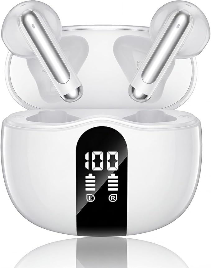 Wireless Earbuds, 2026 Bluetooth 5.4 Headphones Bass Stereo Ear Buds by Unknown