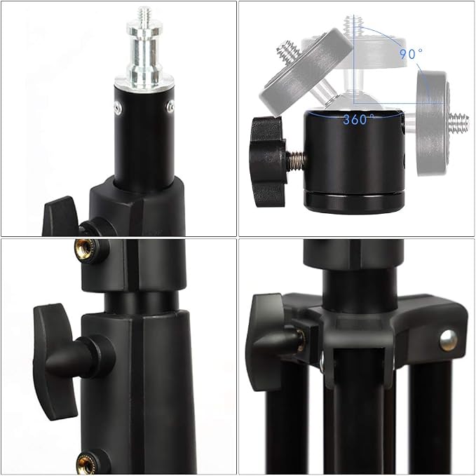 Aluminum Alloy Light Stand 9.5 Feet/2.8m Adjustable Spring Cushioned - Image 8