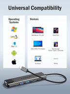 Lemorele USB-C Hub 6-in-1 with 4K@60Hz HDMI, Gigabit Ethernet, 100W Power - Image 7