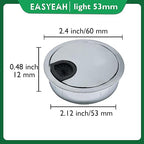 1 Pcs Desk Grommet 2-1/16" / 53 mm, Desk Cord Hole Cover, Cable Grommet Metal - Image 8