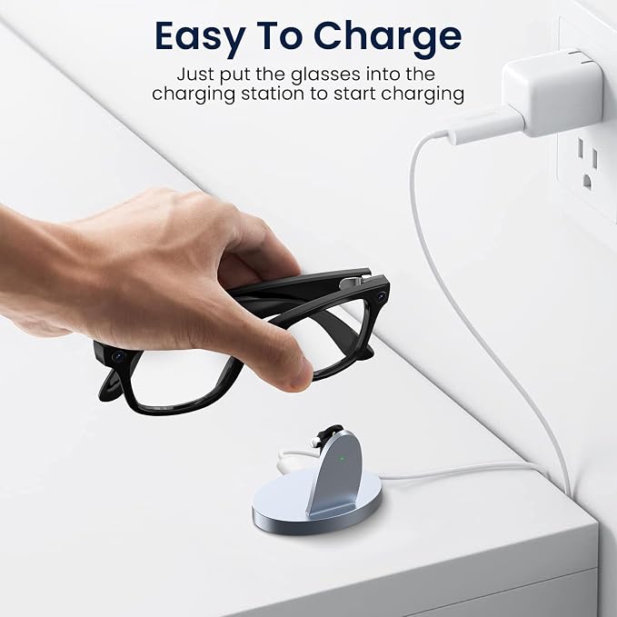 Charging Dock Compatible with R.ay-B.an Me ta Smart AI Glasses, Portable - Image 6