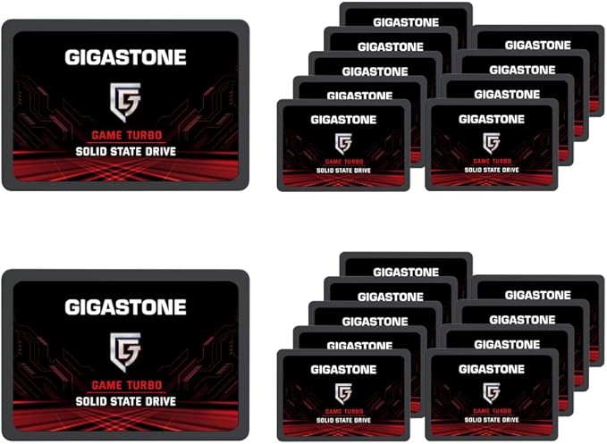 GIGASTONE SATA SSD 128GB 2.5 inch SSD 520MB/s Upgrade Laptop PC Memory and by Gigastone
