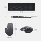 Rapoo 9560M Wireless Keyboard and Mouse Combo, Blade-Series E9550L 110-Key - Image 9
