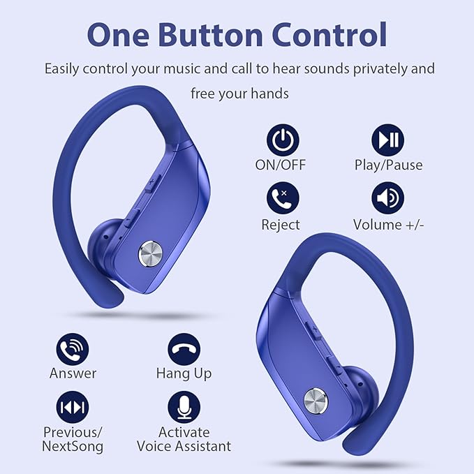 bmanl Wireless Earbuds Bluetooth Headphones 48hrs Play Back Sport Earphones - Image 4