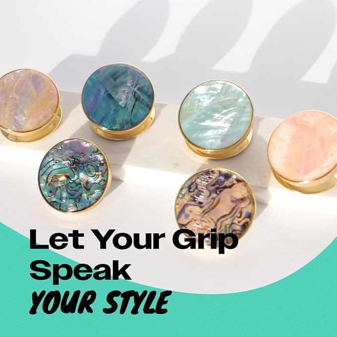 OnTheGrip Cute Natural Seashell Design Round Shape Collapsible Mobile Phone - Image 3